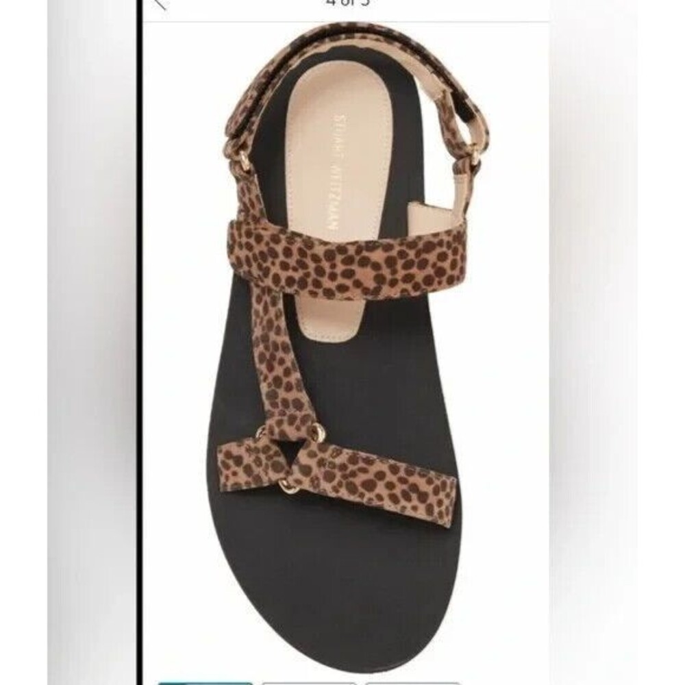Stuart Weitzman Wmn Brown Cheetah Print Suede Vai… - image 4